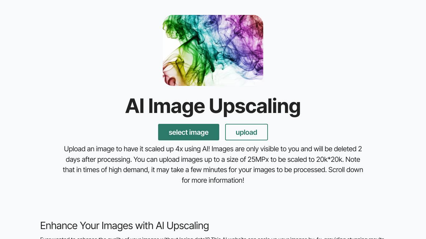 Free AI Image Upscaling